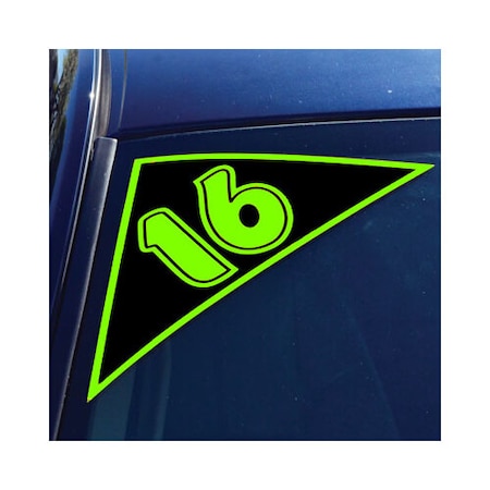 Ez Line 2 Digit Chartreuse & Black Angle Year Models: 17 Pk 146-C-17